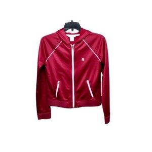 Abercrombie Athletics Embroidered Red Track Jacket Girls Youth XL Full Zip